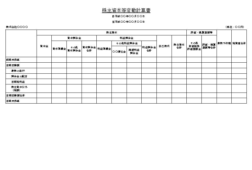 貸借対照表のテンプレート エクセル Excel 02 個人向け 超シンプル 文書 テンプレートの無料ダウンロード