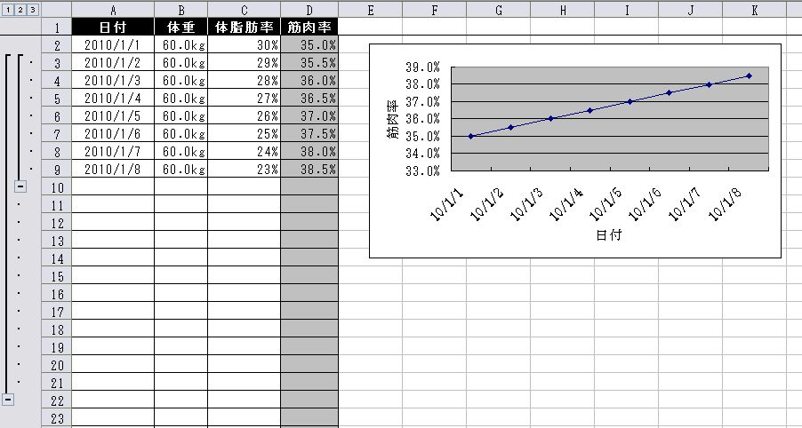 レコーディングダイエット方法 記録表のテンプレート01 エクセル Excel 文書 テンプレートの無料ダウンロード