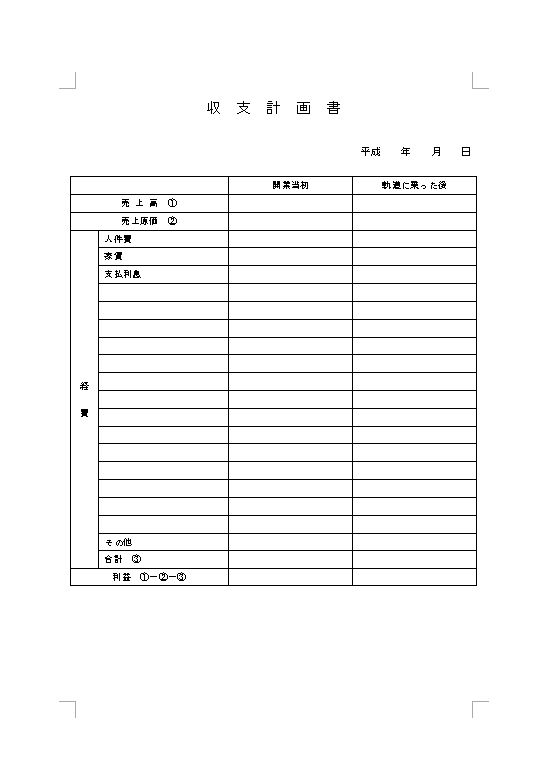 予算書 収支予算書 収支計画書 の作り方 書き方 書式 様式 フォーマット ひな形 雛形 テンプレート05 シンプル 汎用タイプ ワード Word 文書 テンプレートの無料ダウンロード