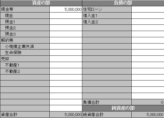 貸借対照表のテンプレート エクセル Excel 02 個人向け 超シンプル 文書 テンプレートの無料ダウンロード